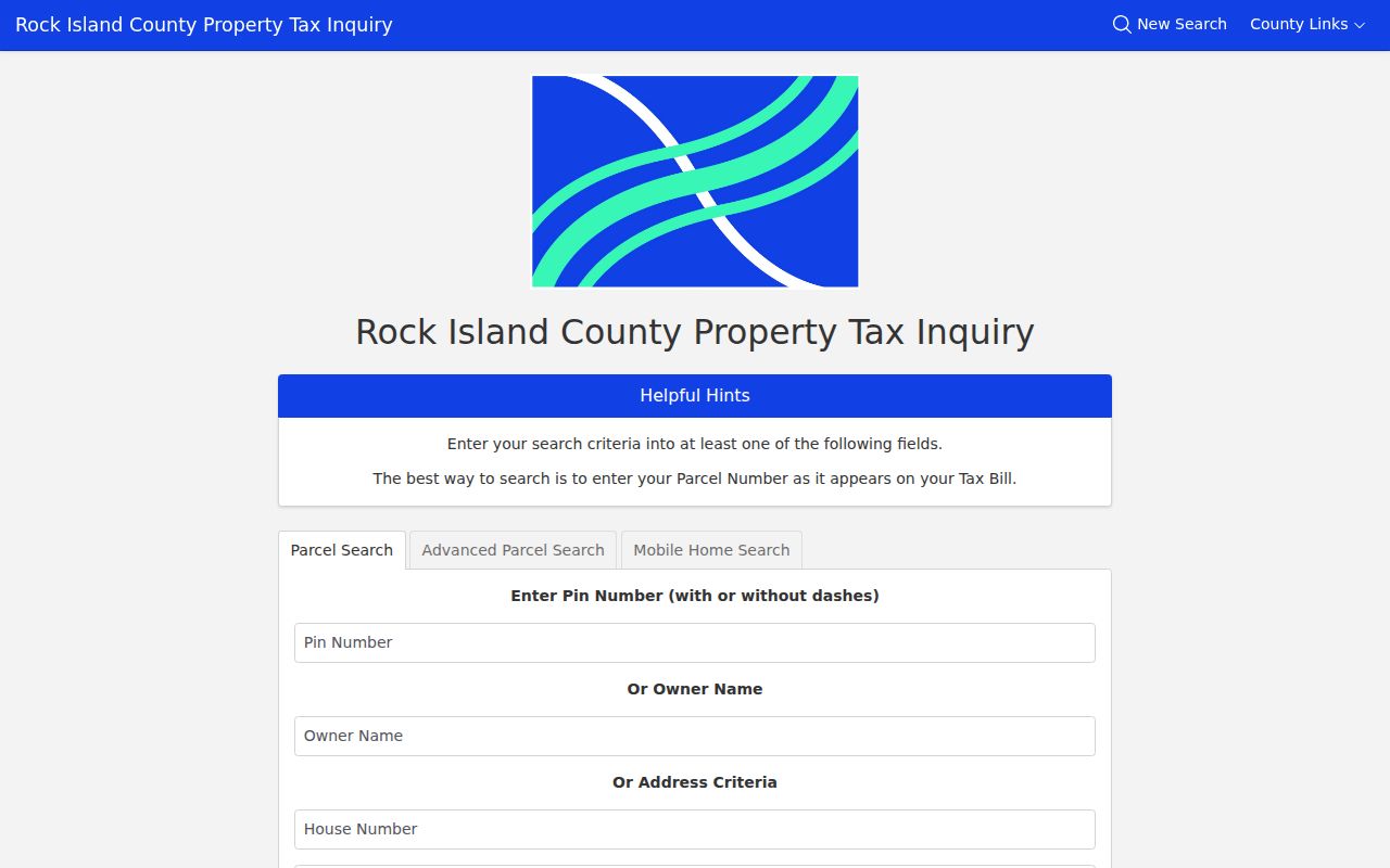 Rock Island County assessor parcel search for resident records